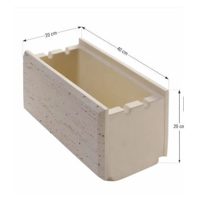 Boltar din beton pentru gard Traverstone Block Smoke 400x200x200 mm Boltar din beton pentru gard Traverstone Block Smoke 400x200x200 mm