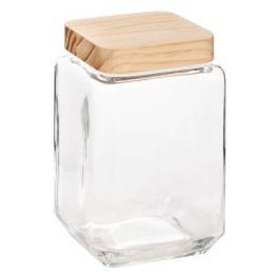 Borcan patrat din sticla si pin 1,7 L 167767