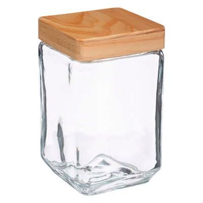Borcan patrat din sticla si pin 1,7 L 167767
