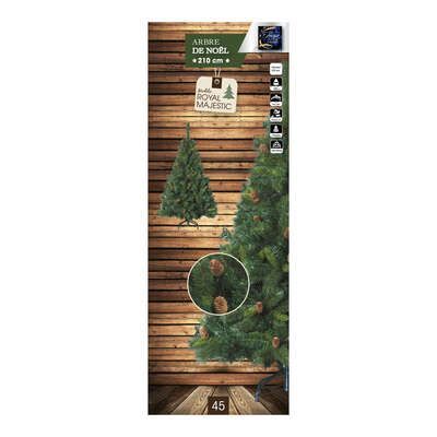Brad artificial de Craciun, verde, cu conuri, 2.10 m, 834728742