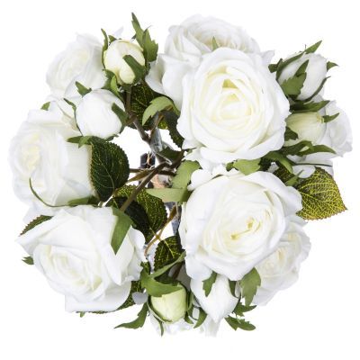Buchet 14 trandafiri albi de 40 cm inaltime 114752