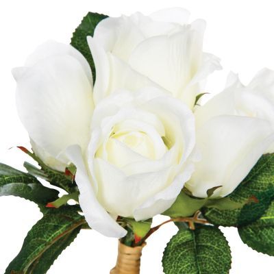Buchet 7 trandafiri albi 30 cm 110347