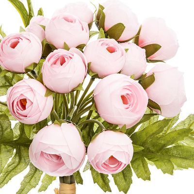 Buchet de 18 mini camelii 30 cm inaltime roz 155721B