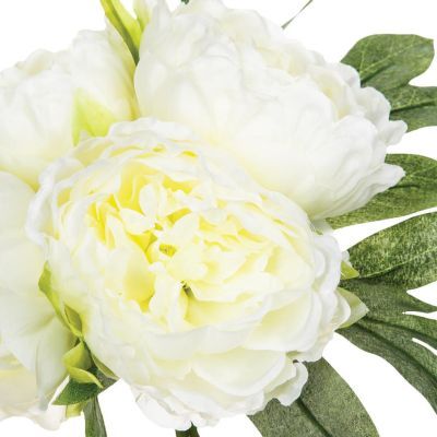 Buchet de 4 bujori inaltime de 30 cm alb 110348
