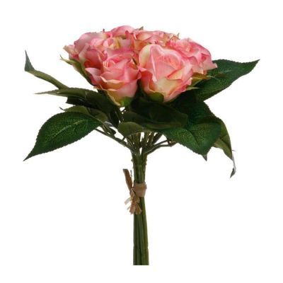 Buchet de 9 trandafiri 24 cm inaltime roz 130814