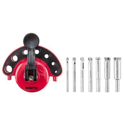 Burghie diamantate cu suport ghidare 4-12 mm 8buc/set 60h840