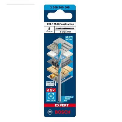 Burghiu Bosch pentru beton / caramida / lemn / plastic / otel / gips carton, 5 x 50 x 85 mm, 2608900606