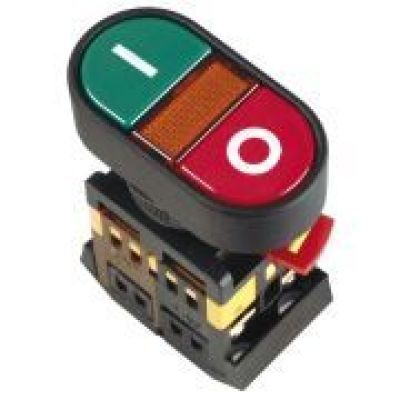 Buton I-O cu lampa ARVV-22N d22mm240V 1s+1p BBD10-APBB-K51