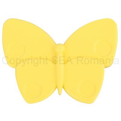 Buton plastic MAT 487.01 fluture galben 13946 Buton plastic MAT 487.01 fluture galben 13946