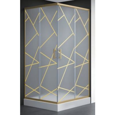 Cabina dus patrata, model auriu, fara cadita, profil auriu, 900x900x1800 Cabina dus patrata, model auriu, fara cadita, profil auriu, 900x900x1800
