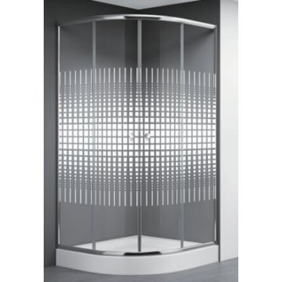 Cabina dus semirotunda fara cadita profil cromat 900x900x1800 E14A-1 ROMAN COLUMN
