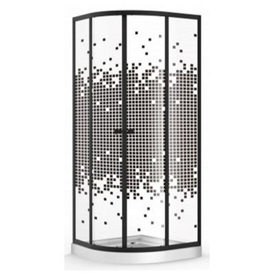 cabina ods 7011 900/900geam black mosaic