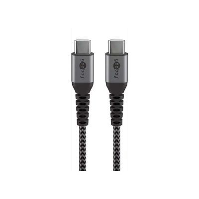 Cable-USBC/USBC-1GY01-GBAY: Calbu USB-C, 1m, gri/argintiu Goobay - 41578