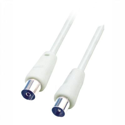 Cablu coax m-t 5m ecr dubla alb RF5