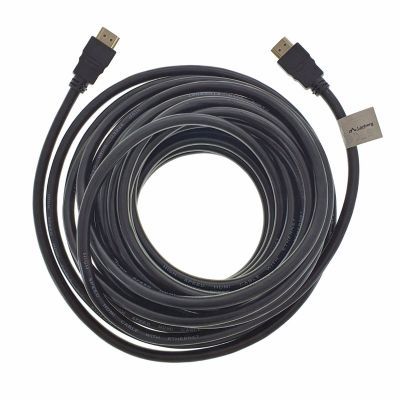 Cablu HDMI tata culoare negru - HDMI tata cu ethernet contacte aurite 10M Goobay