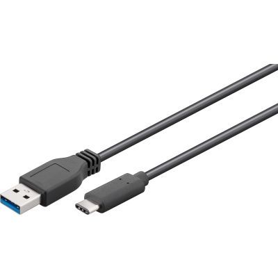 Cablu USB 3.0 a tata USB C 1M negru Goobay