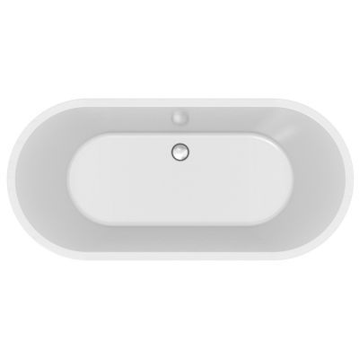 Cada freestanding, ovala, Cersanit Crea S301-300, acril, alba, 159.5 x 74.5 cm