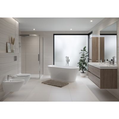 Cada freestanding, ovala, Cersanit Crea S301-300, acril, alba, 159.5 x 74.5 cm