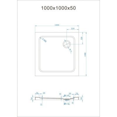 Cadita dus imperial patrata 1000x1000 EX-Q01-101-white Cadita dus imperial patrata 1000x1000 EX-Q01-101-white