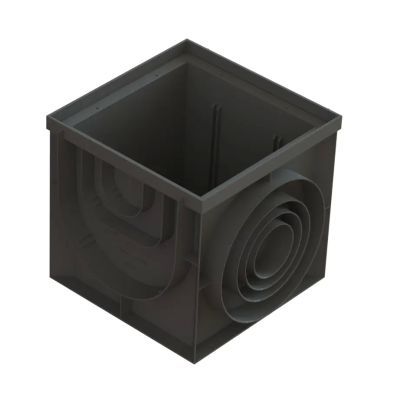 Camin PP base patrat negru A15-C250 400x400 84701