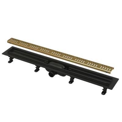 Canal scurgere dus-gratar auriu Alca APZ10BLACK-750BRASS
