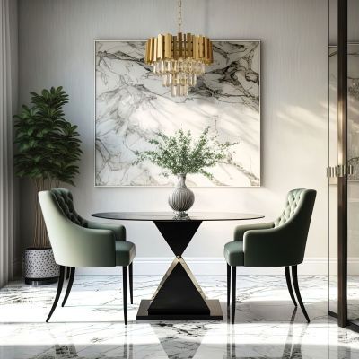 Candelabru Charmant KL115002 5 x E14 auriu cu decoratiuni transparente clasic