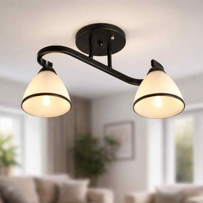 Candelabru PROTON PL2 2XE27 alb mat-negru KL100045 Candelabru PROTON PL2 2XE27 alb mat-negru KL100045