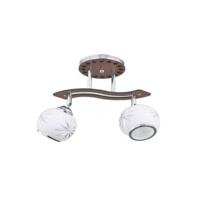 Candelabru YOUTAN 2, 2XE27 alb-crom-maro LY-3022