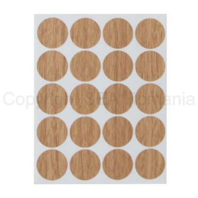 Capac mascare autoadeziv FI 20mm stejar 12BUC/ punga 33402