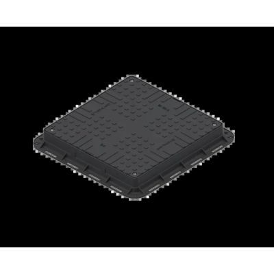Capac PP base negru pentru camin patrat A15 400x400 34891-N