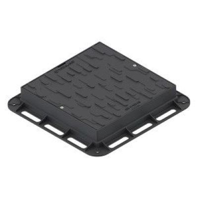CAPAC PP URBAN NEGRU PATRAT NECAROSABIL 500X500 PL.330X330 HEXT.80 CU INCHIZATOR A15