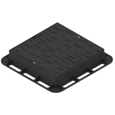 CAPAC PP URBAN NEGRU PATRAT NECAROSABIL 500X500 PL.330X330 HEXT.80 CU INCHIZATOR A15