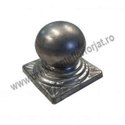 Capac stalp din tabla cu bila 80x80 14-083 Capac stalp din tabla cu bila 80x80 14-083