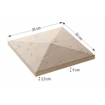 Capac stalp gard Roma 35x35 5 CM Smoke Capac stalp gard Roma 35x35 5 CM Smoke