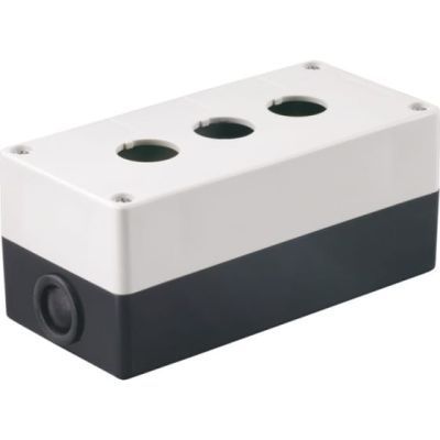 Carcasa buton KP103 pentru 3 butoni albi BKP10-3-K01