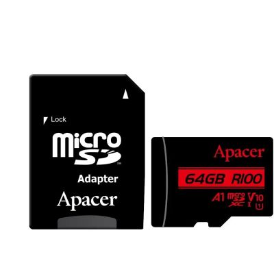 Card USDXC64GB/U1/A1/AD-APCR: Card microSDXC UHS-I U1, V10 A1 Apacer 64gb R100