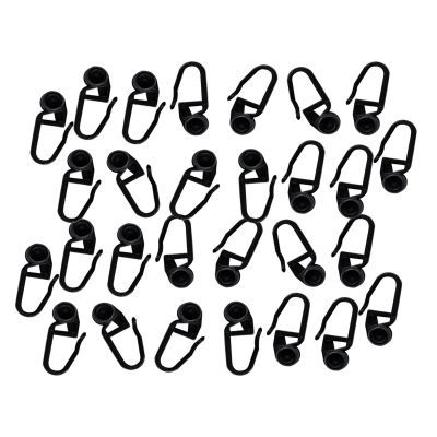 Carlige galerii plastic negru 20/6.2 Mm/100buc