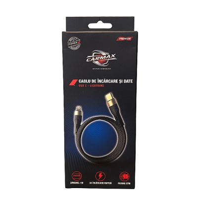 Carmax cablu de incarcare 1m type-c/lightning 27w