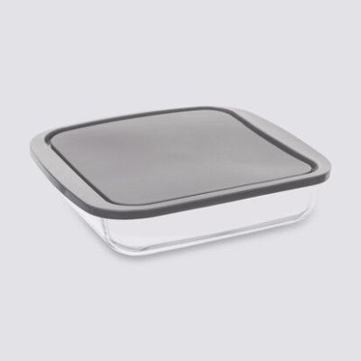 Caserola patrata din sticla Keepeat cu capac 22 x 22 cm 151118