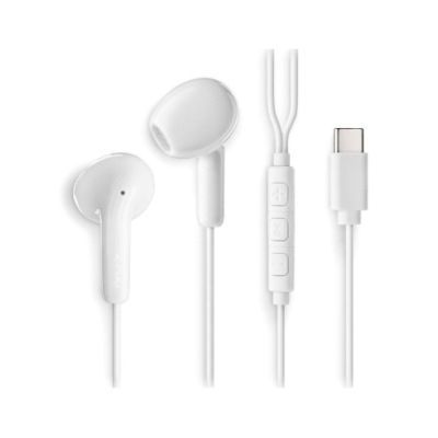 Casti in ear NGS Cross Glide white cu microfon si control al volumului, USB-C - 54828