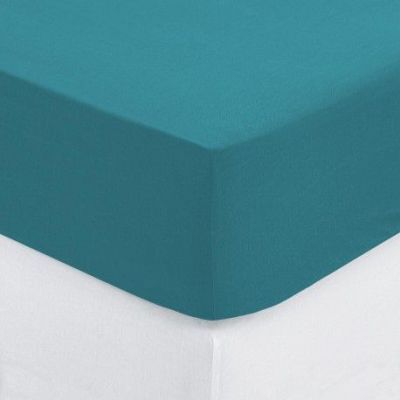 Cearsaf cu elastic 160 x 200 cm bumbac albastru178574 Q