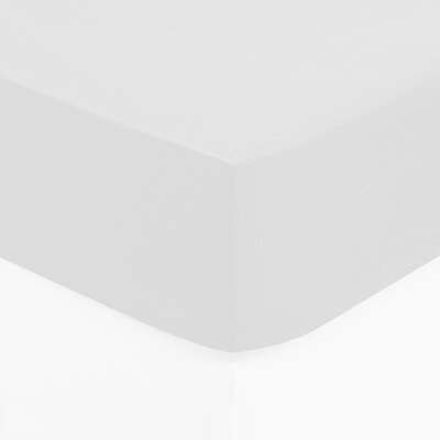 Cearsaf cu elastic, alb, bumbac 90 x 190 cm 178572z