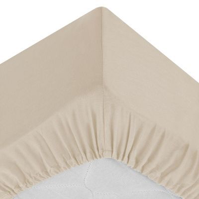 Cearsaf cu elastic, bej, bumbac 90 x 190 cm 178572d