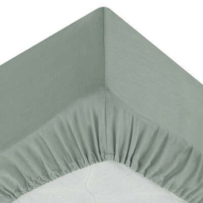 Cearsaf cu elastic, verde, bumbac 160X200 cm 178574k