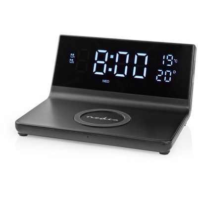 Ceas cu alarma Nedis incarcator wirless 15W WCACQ20BK