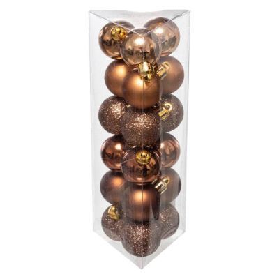 Christmas Bauble 30mmX18 bronze Brown 129219md
