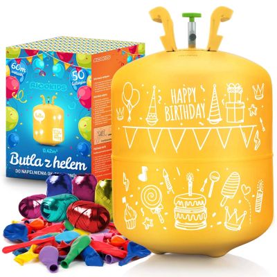 Cilindru de heliu 0,42m3 cu baloane si panglica Ricokids 799100 Cilindru de heliu 0,42m3 cu baloane si panglica Ricokids 799100