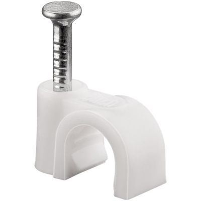 Clema pentru plastic fixare cablu 5mm alb 100BUC/CUTIE Clprw-5-6.3-100we