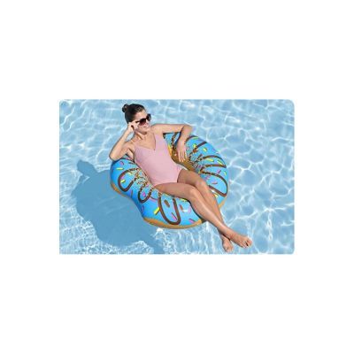 Colac de plaja gonflabil pentru inot, albastru, Donut, 107 cm, BESTWAY 36118-03 Colac de plaja gonflabil pentru inot, albastru, Donut, 107 cm, BESTWAY 36118-03