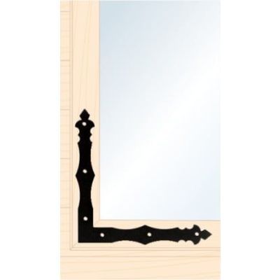 Coltar plat decorativ negru 300*300*40*4.0mm 89932
